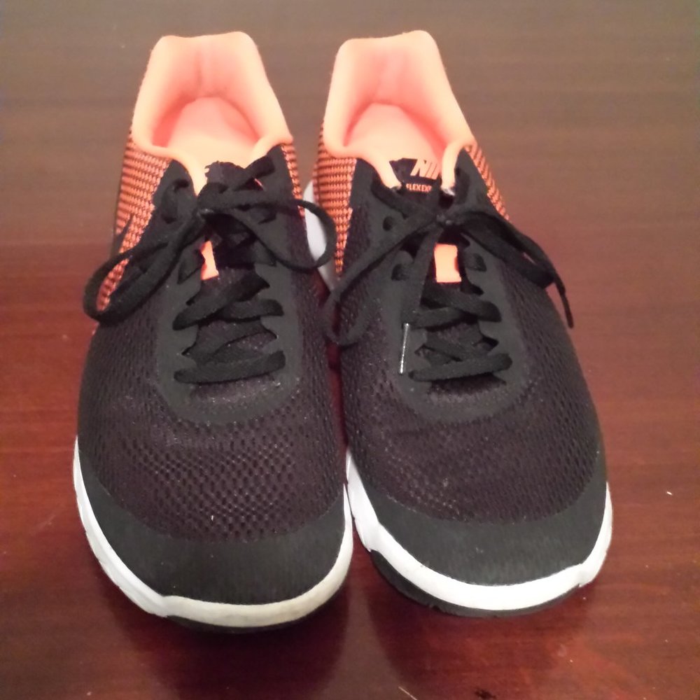 Womens Nike Size 11 Neon Orange and Black; New